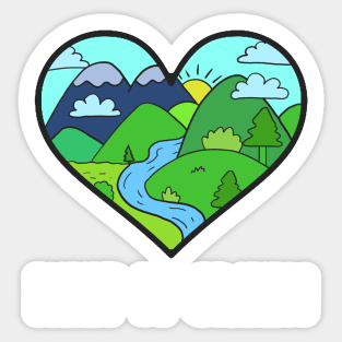 Earth day Keep It Green Love our Nature Heart Sticker